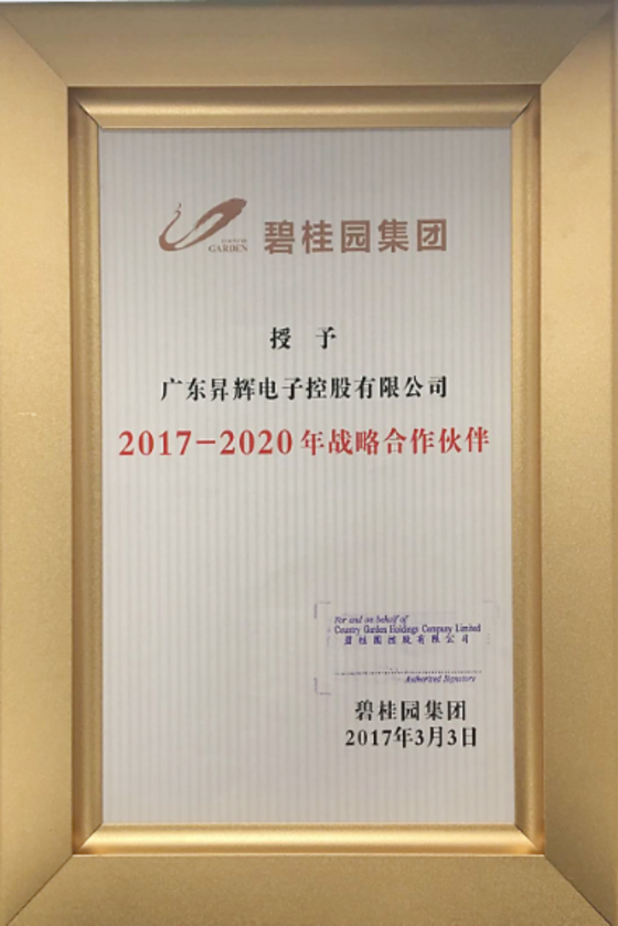 2017-2020年戰(zhàn)略合作伙伴